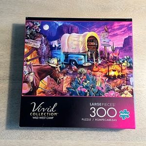 Buffalo Games Vivid Collection, Wild West Camp 300-large piece jigsaw puzzle